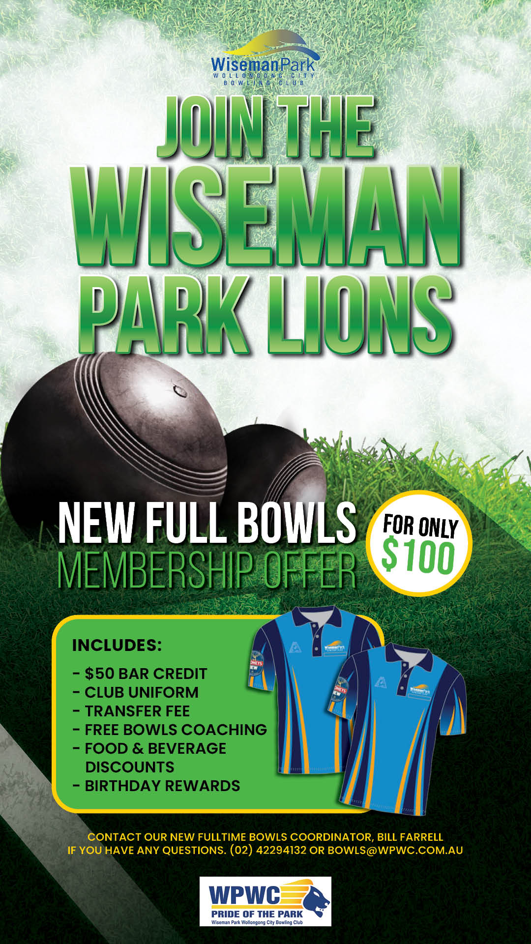 New Bowling Membership Offer - TVP - Wiseman Park Bowling Club
